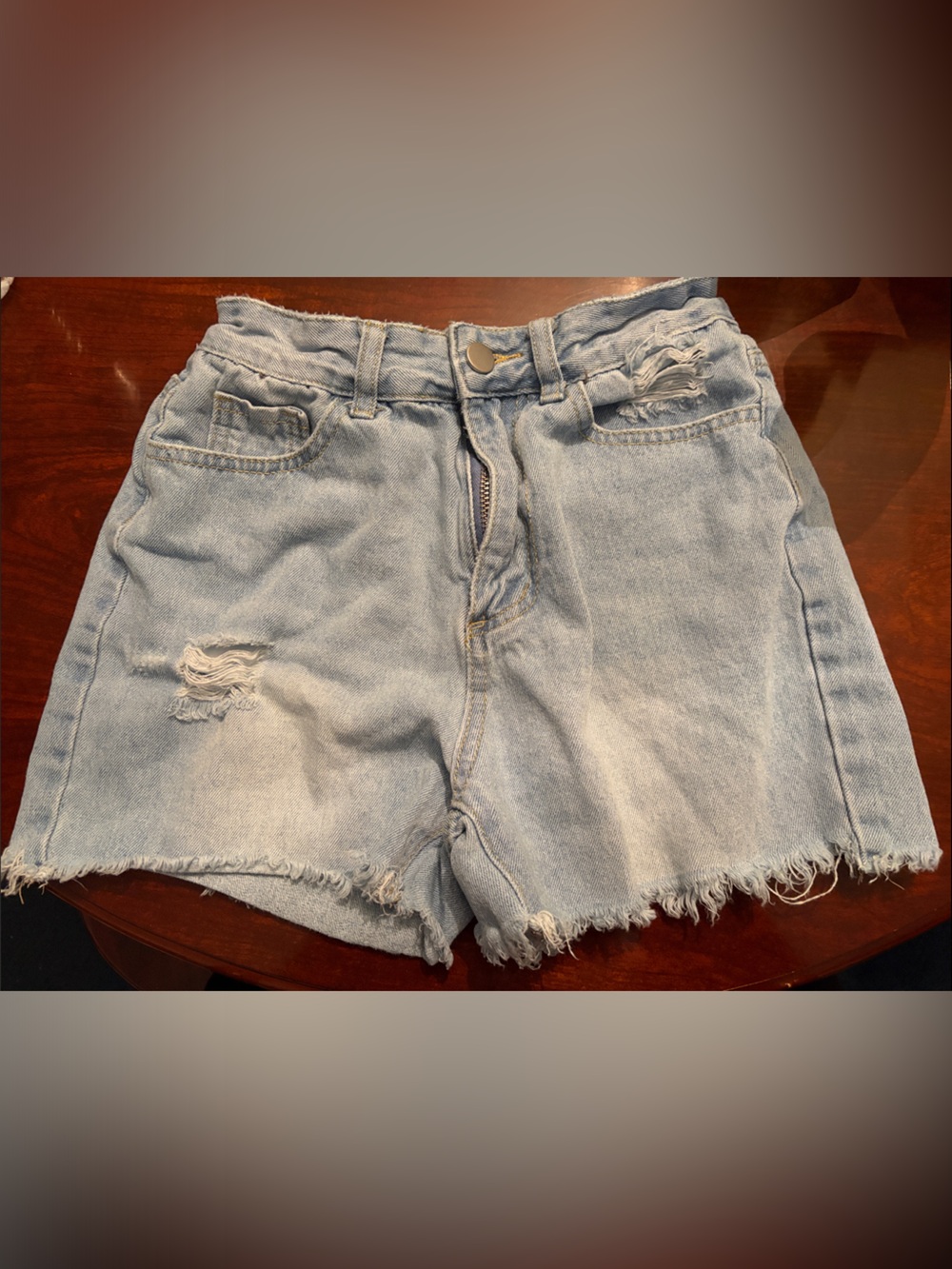 Light Blue Denim Shorts